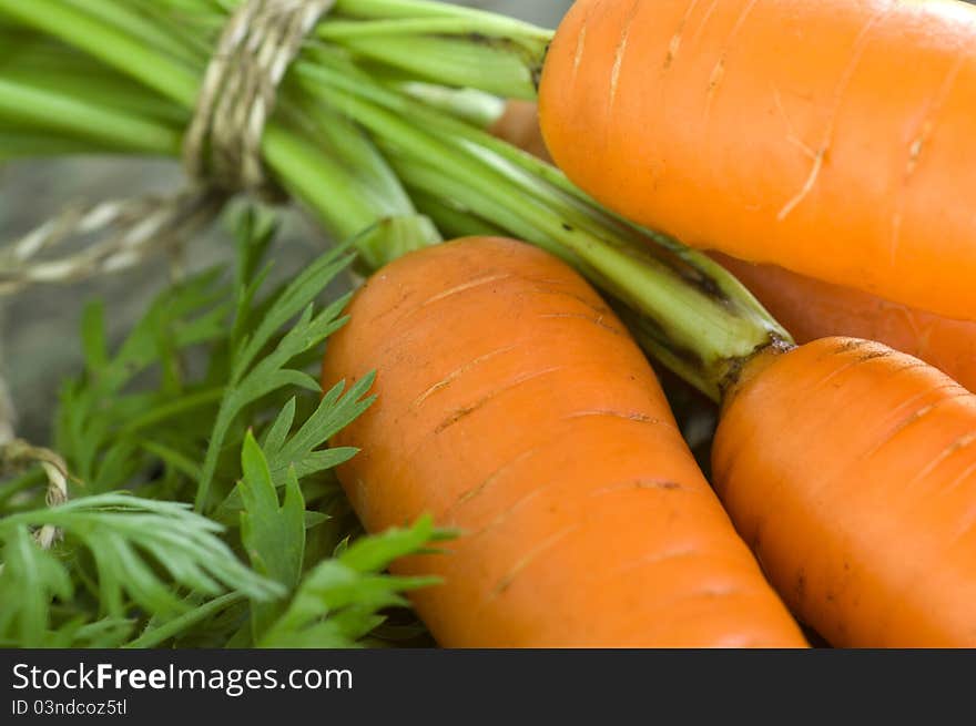 Carrot On Wooden Background