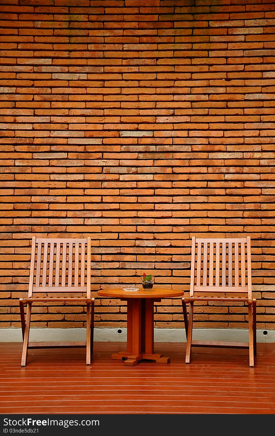 Brick walls and chair