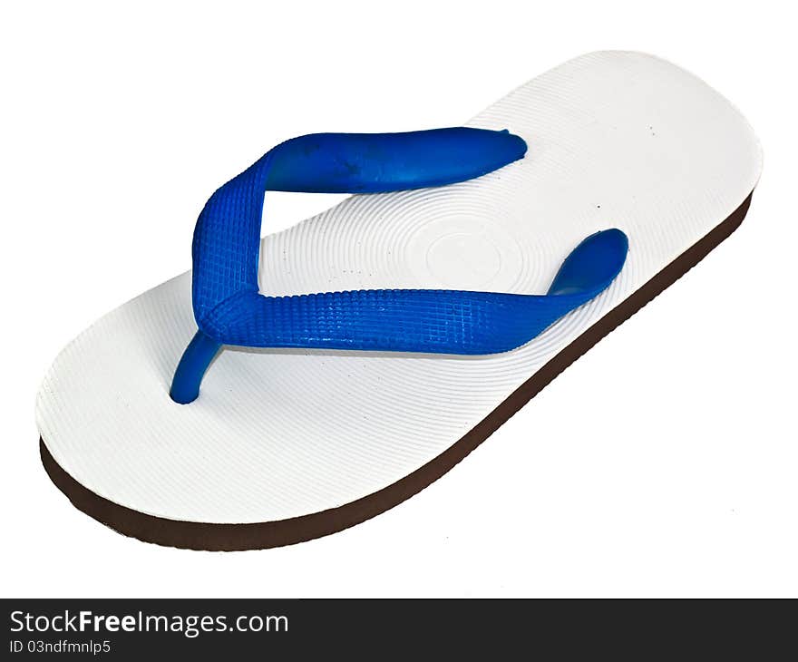 Flip Flops white color isolated on white