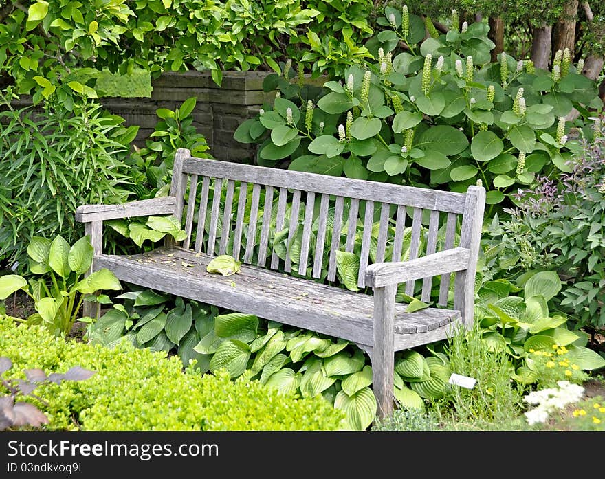 Wooden bench