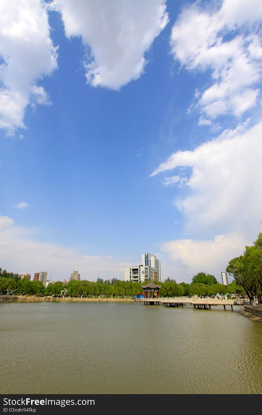 The city scenery of qinhuangdao, northern city, China