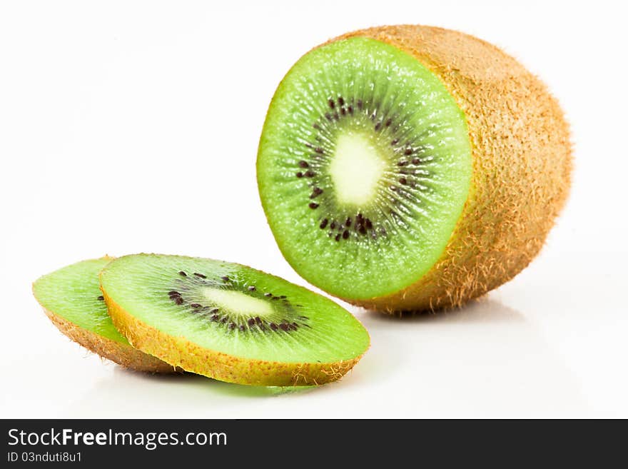 Kiwi fruit isolated on white background