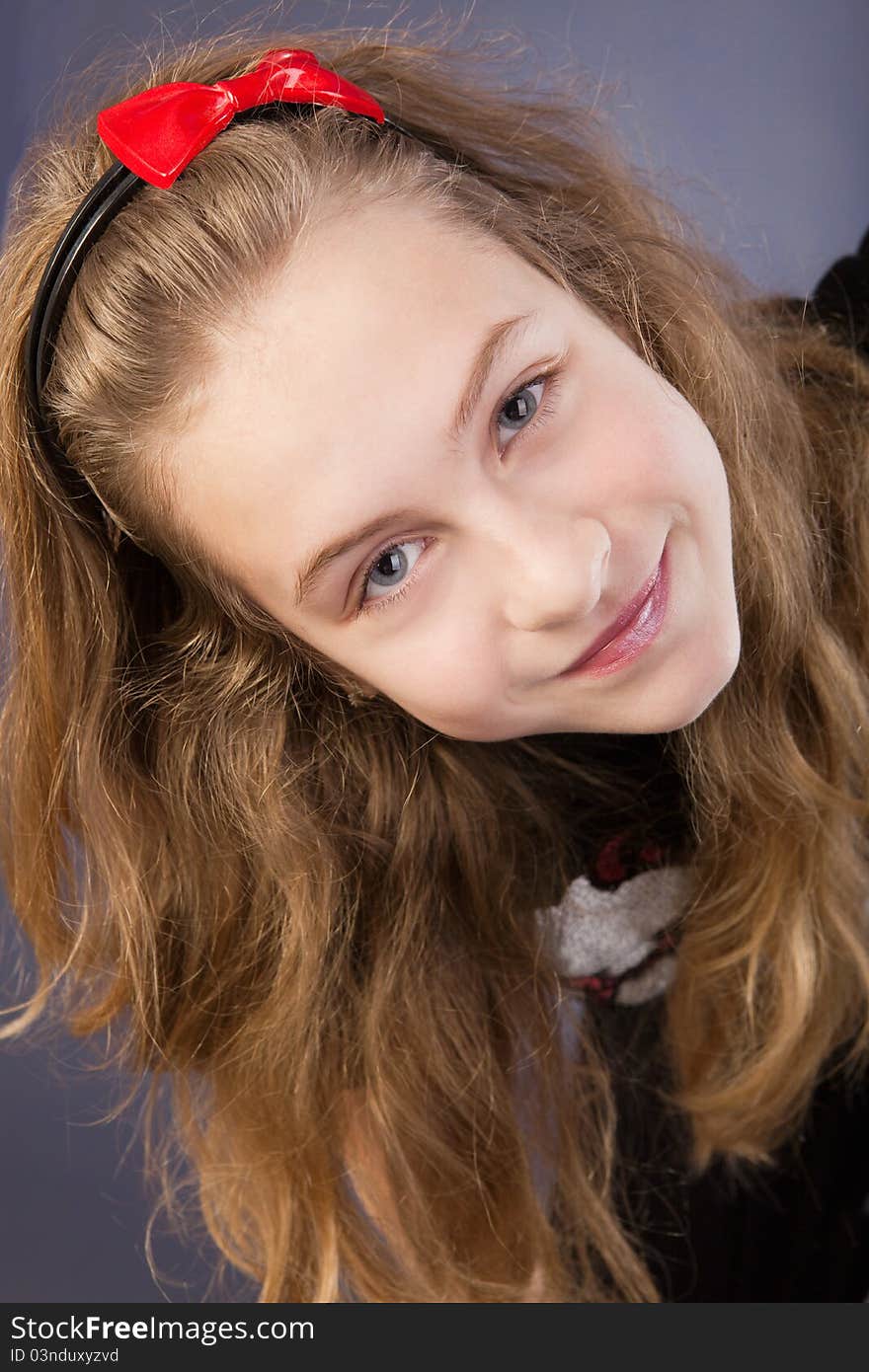 Portrait of a beautiful girl in studio