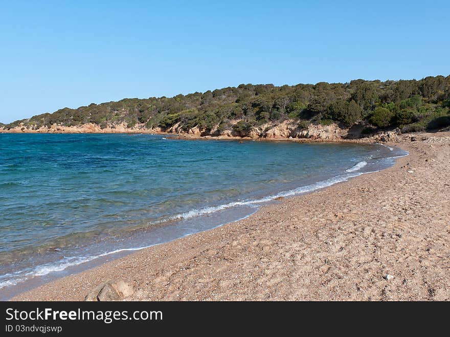 Beach on the island of Caprera in Sardinia. Beach on the island of Caprera in Sardinia