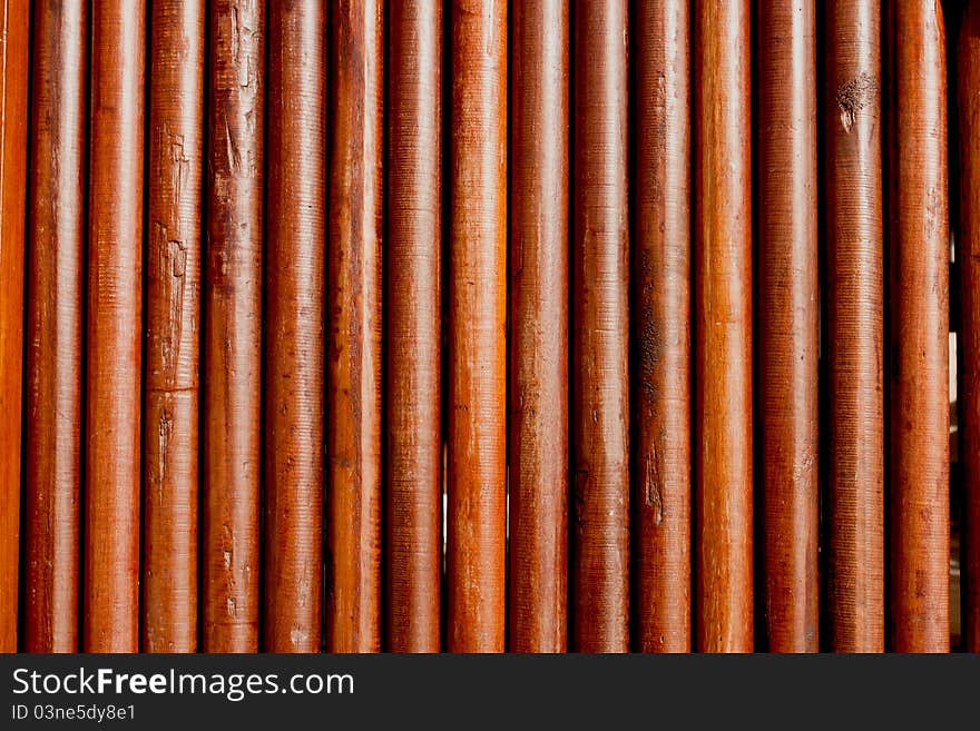 Simple Round Teak Wood Wall