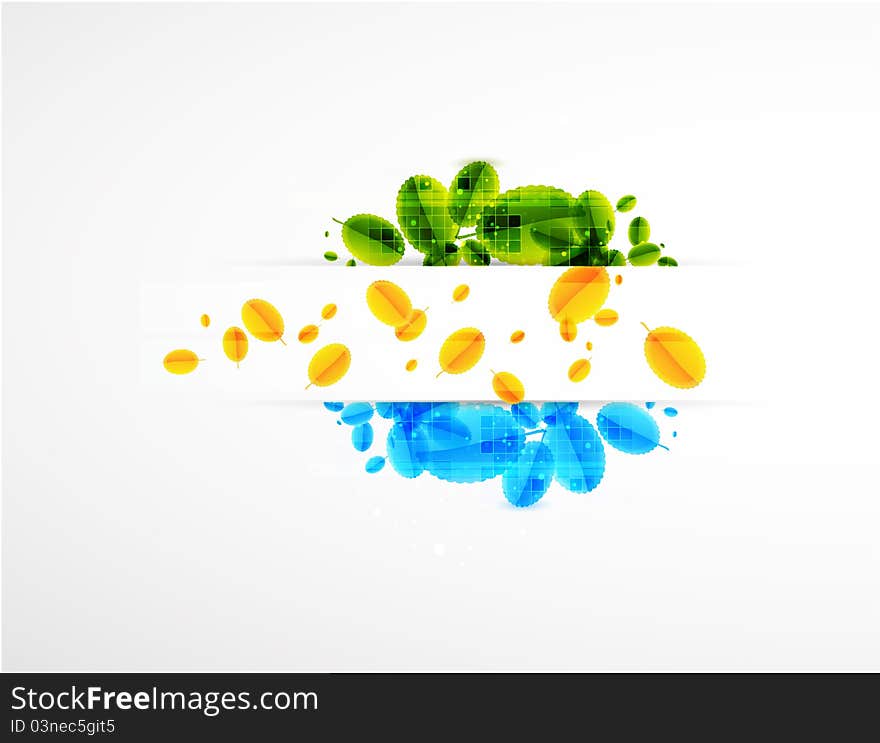 Abstract Leaves. Nature Vector Background