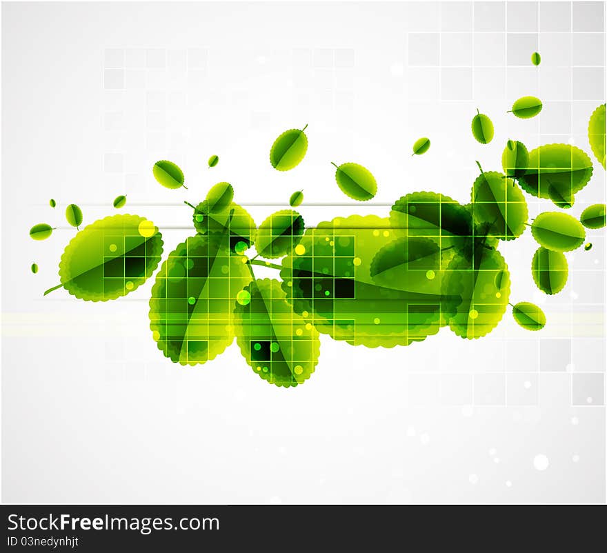 Abstract Leaves. Nature Vector Background