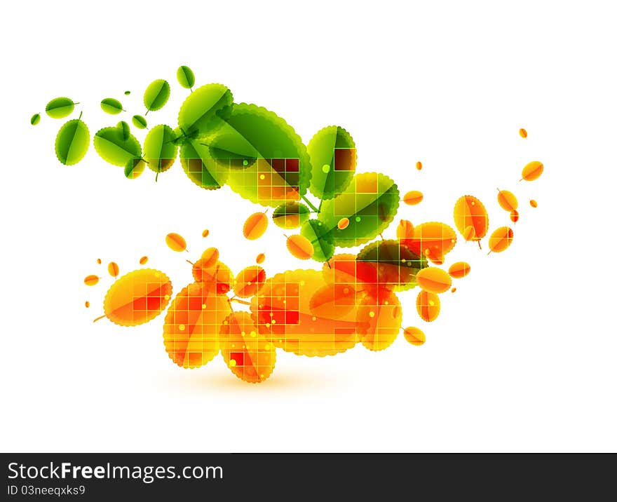 Autumn Vector Leaves Background