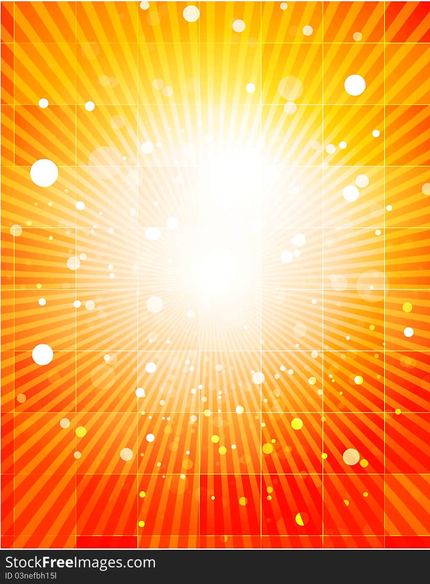 Orange Shiny Vector Background