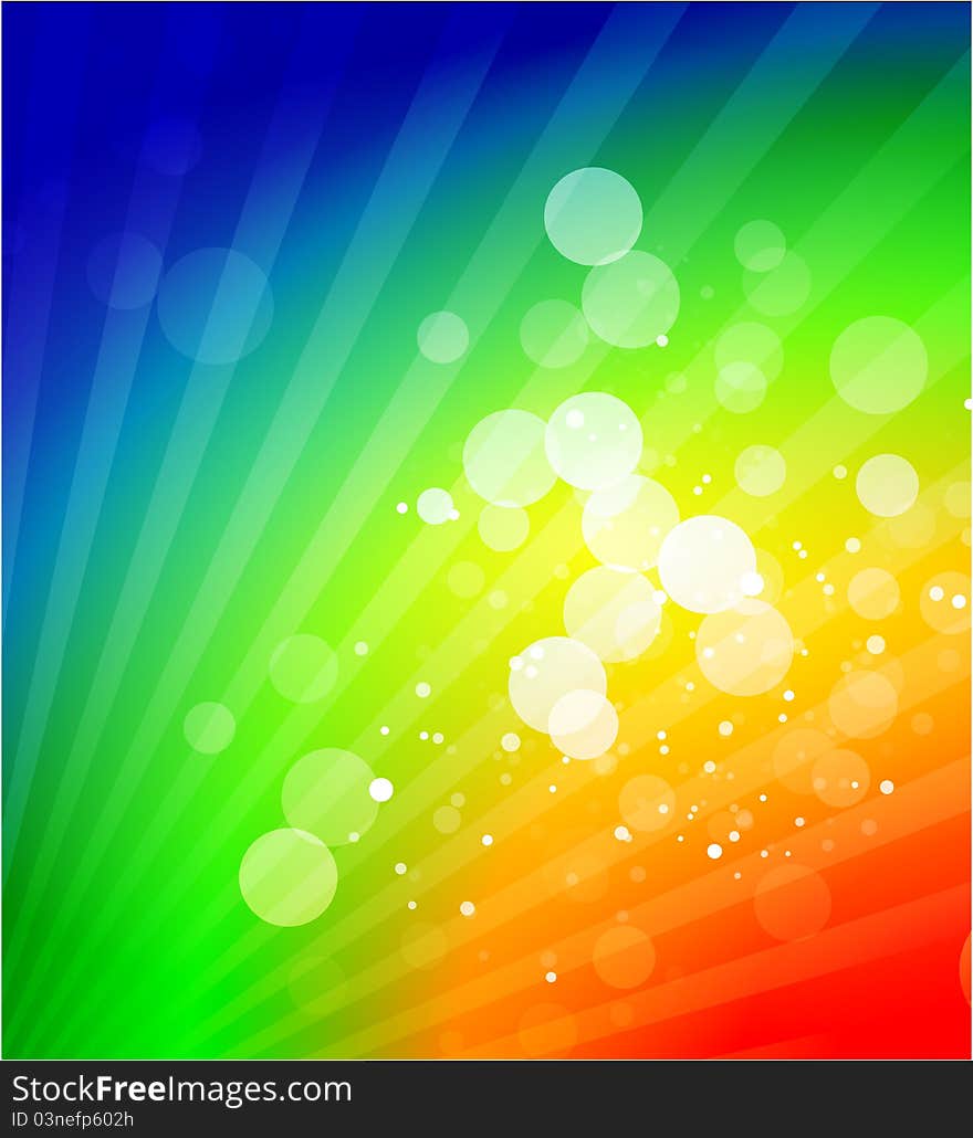 Vector rainbow shiny abstract background