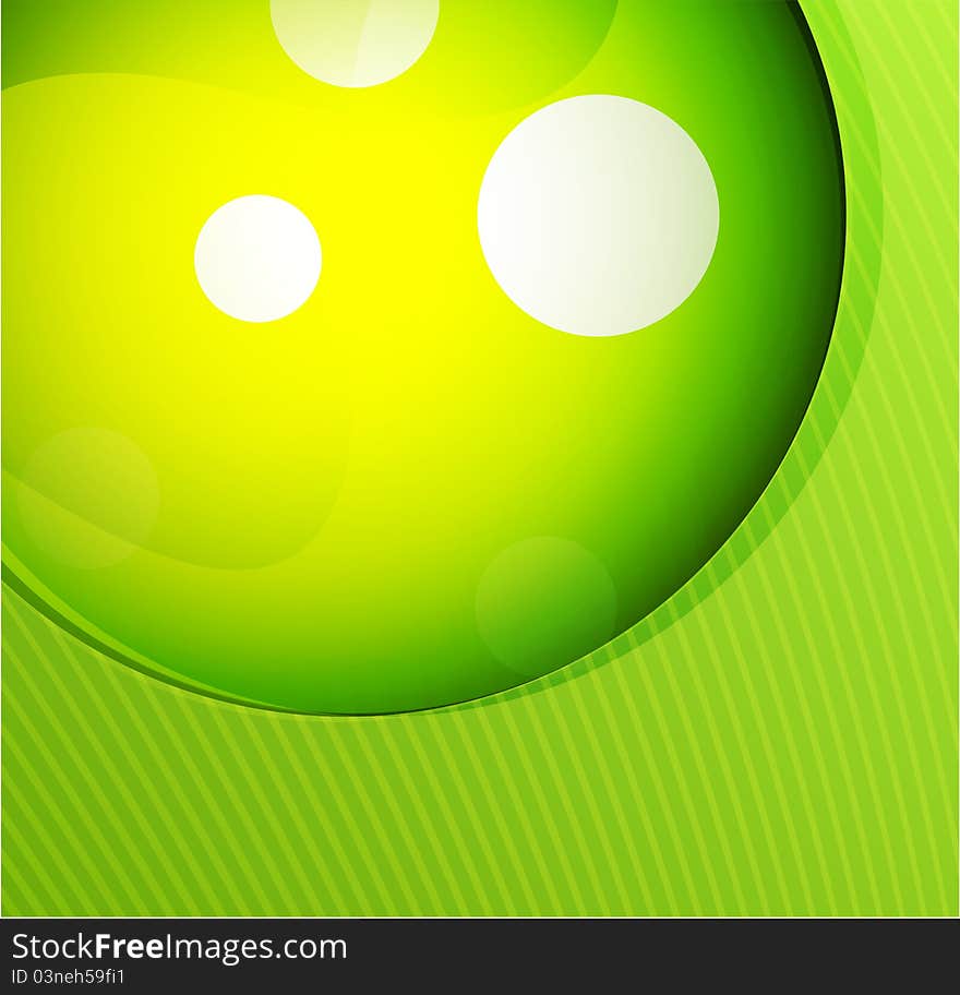 Green glass sphere  background