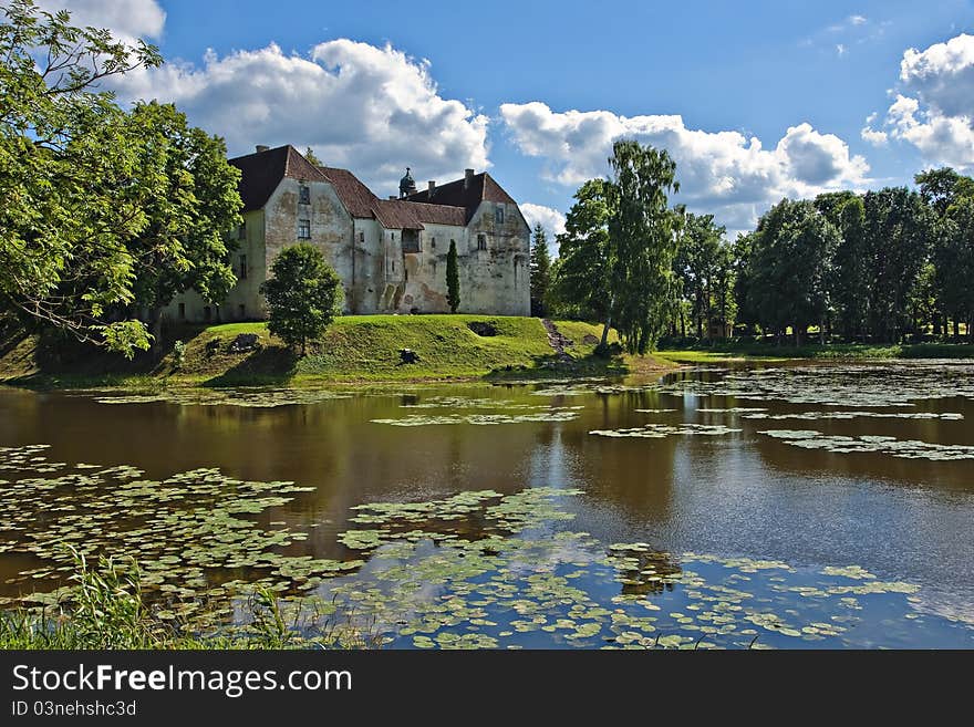 Medieval castle in Jaunpils.Latvia