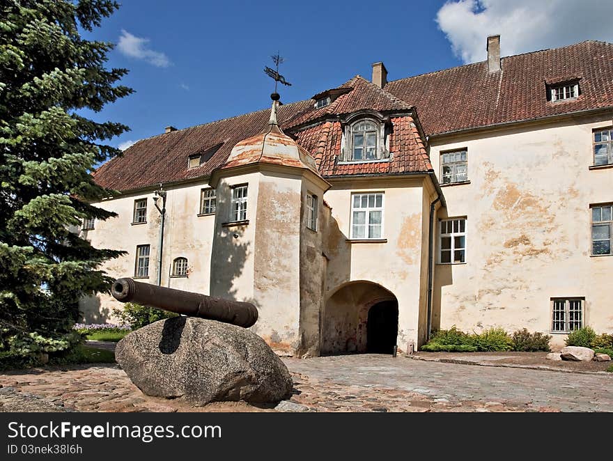 Medieval castle in Jaunpils.