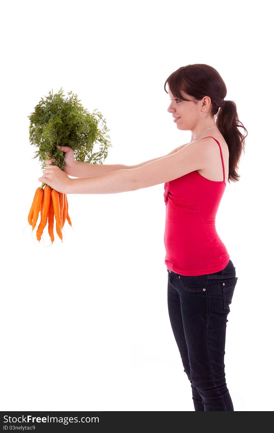 Young Woman with vegetables