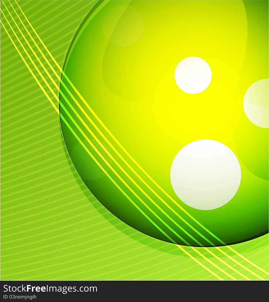 Green glass sphere  background