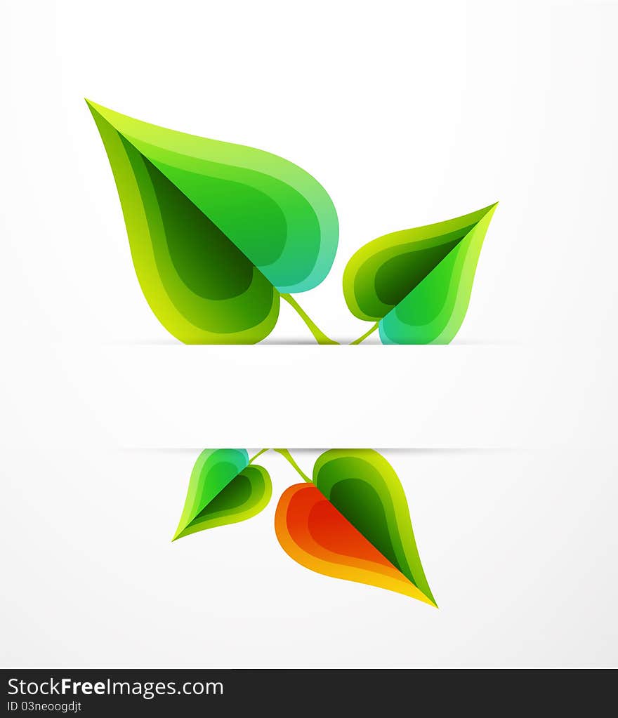 Abstract Leaves. Nature Vector Background