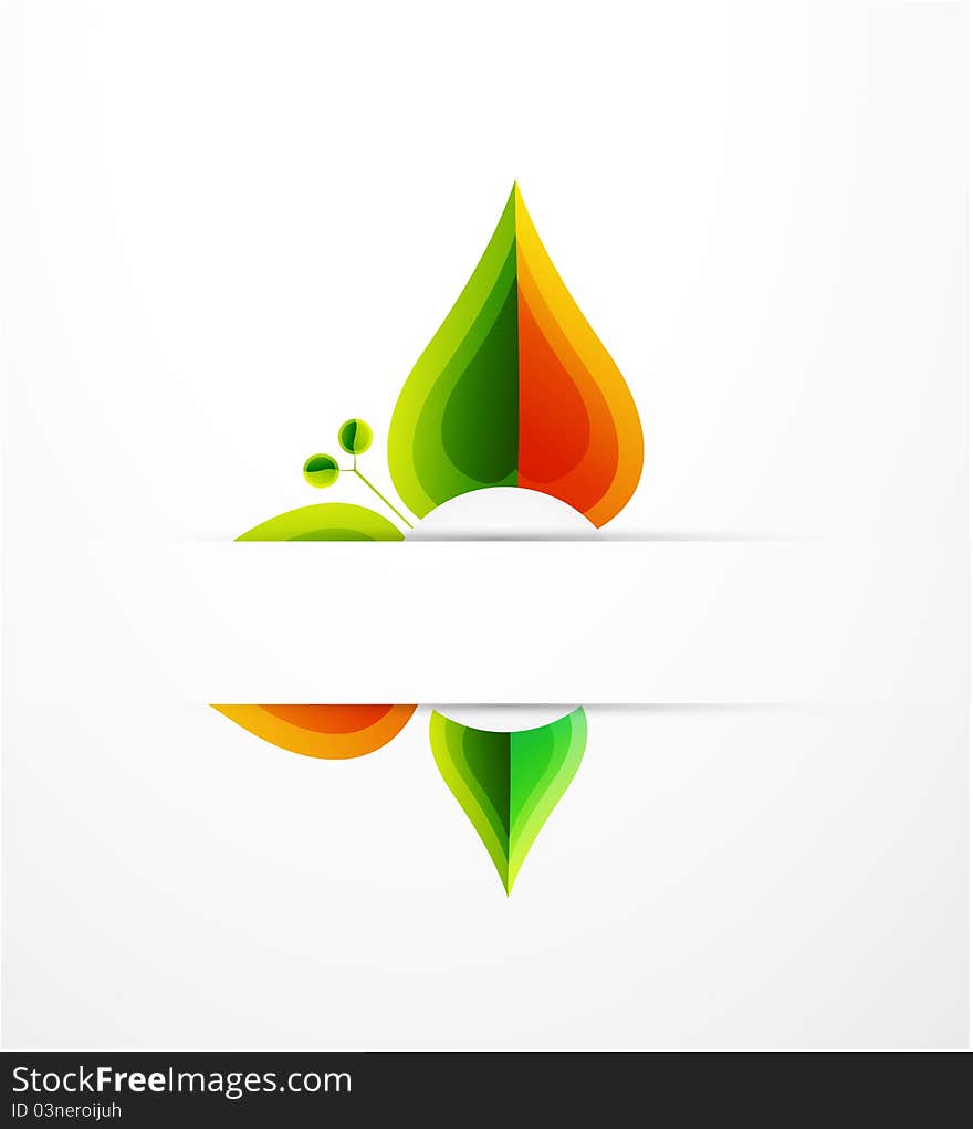 Vector Nature Leaf Butterfly Concept