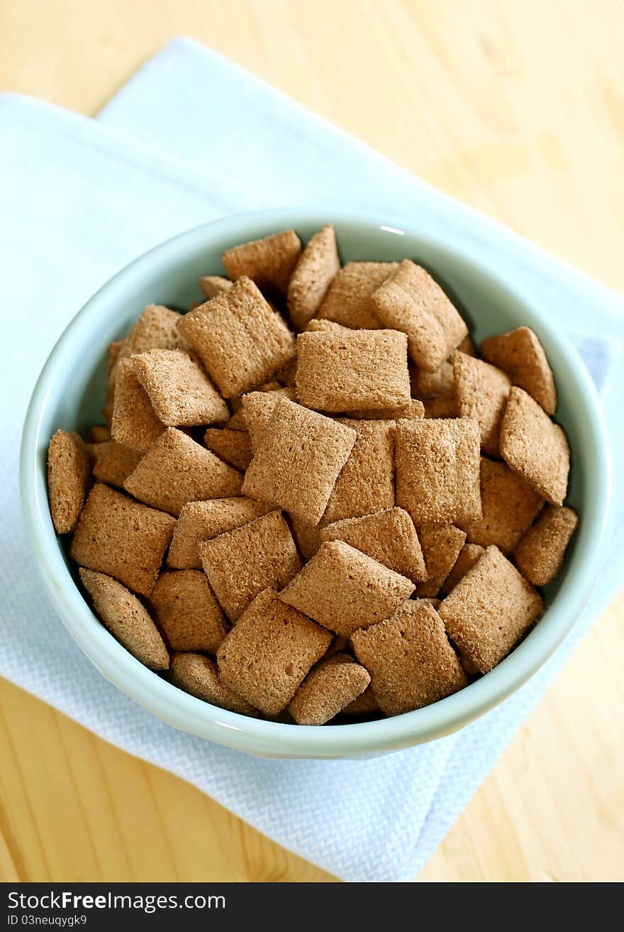 Chocolate muesli in bowl