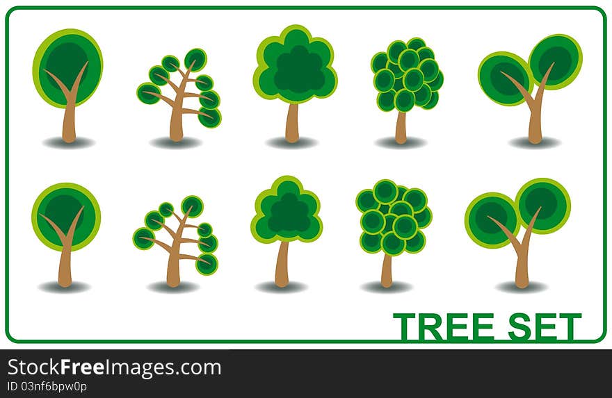 Set Tree Cartoon