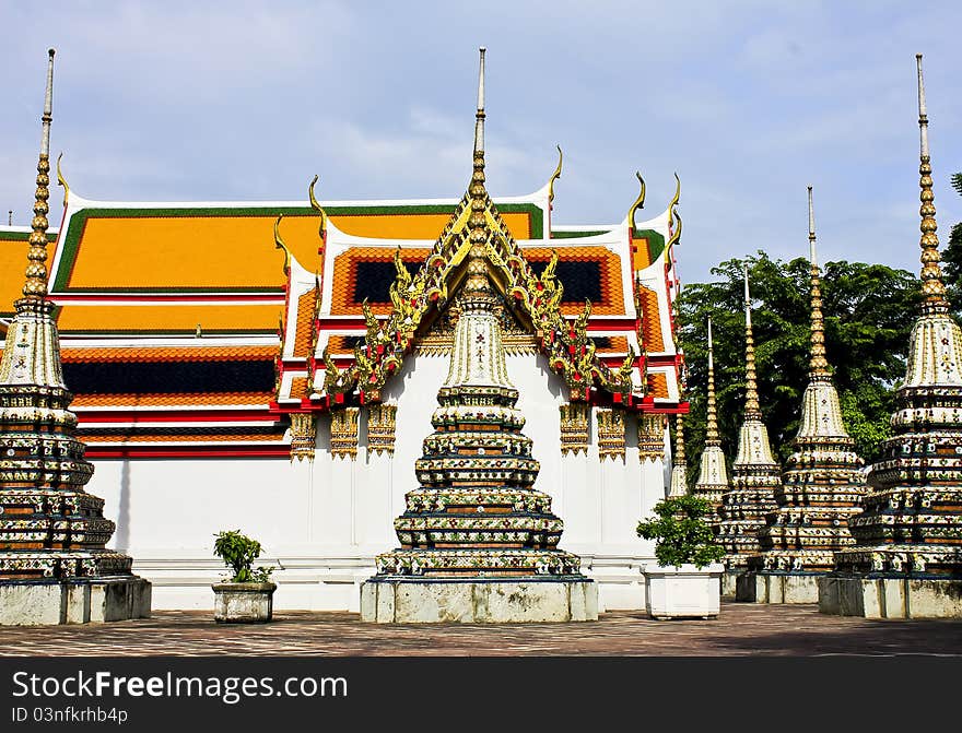 Stupas in Wat Pho (Wat Phra Chettuphon), Bangkok. Photo taken on: July 18th, 2011. Stupas in Wat Pho (Wat Phra Chettuphon), Bangkok. Photo taken on: July 18th, 2011