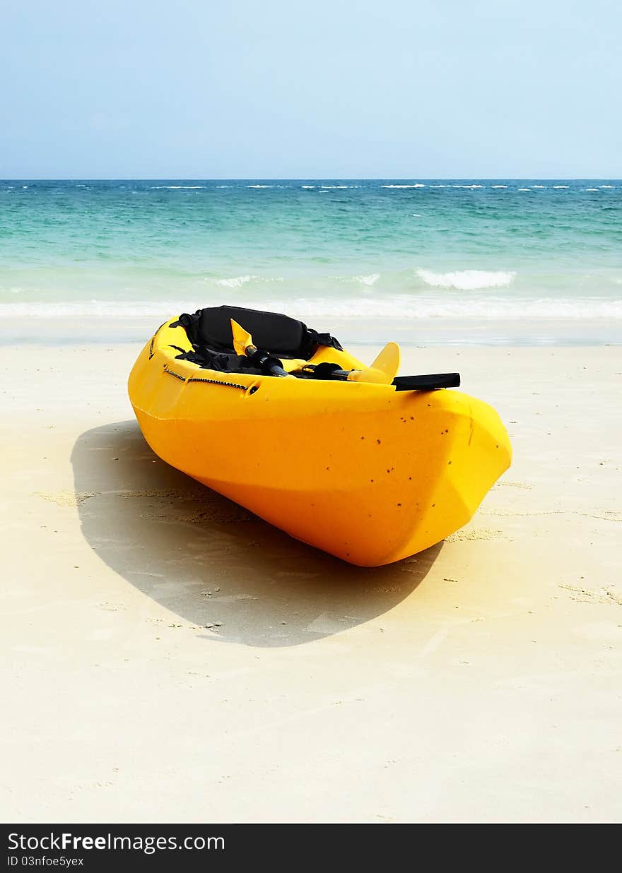 Banana boats by the shore