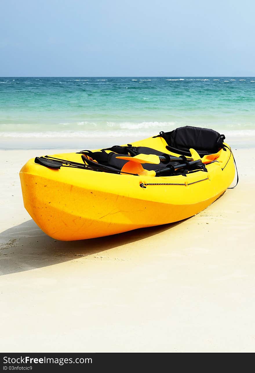 Banana boats by the shore