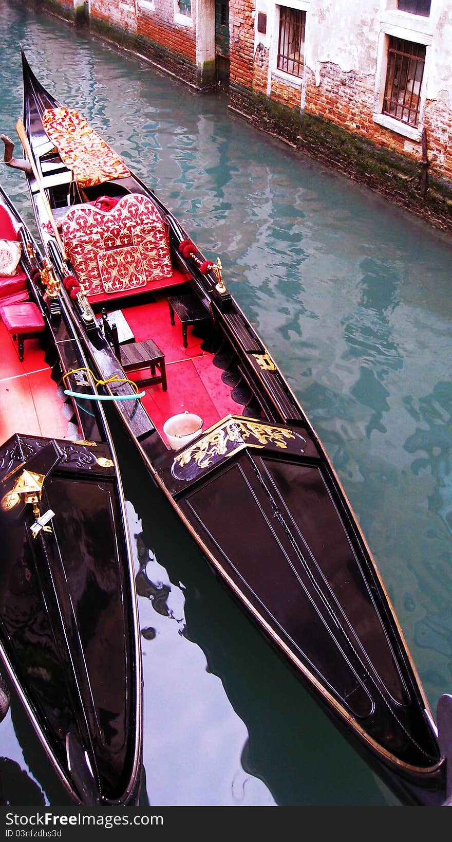 Gondolas in Venice Italy Canal