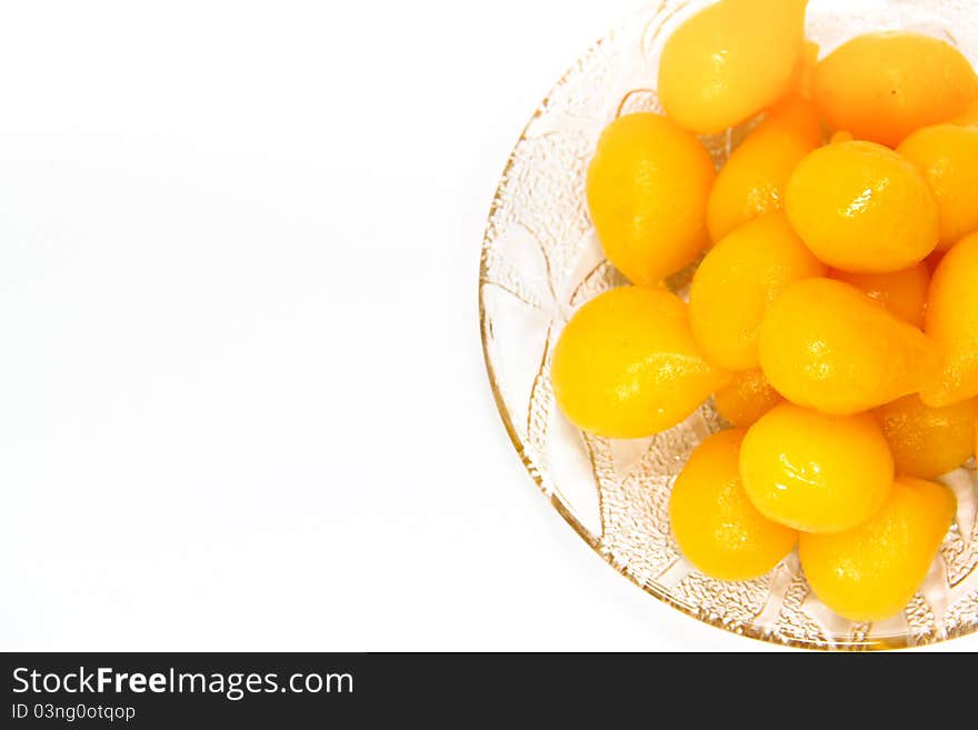 Thai dessert ,Thong Yhod or Gold Egg Yolks Drops