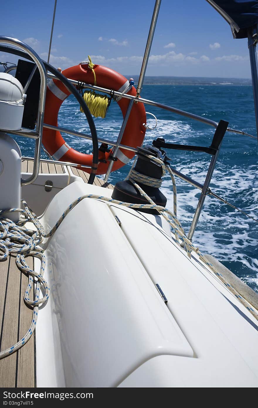 Italy, Sicily, Mediterranean sea, sicilian South-Eastern coast, cruising on a sailing boat