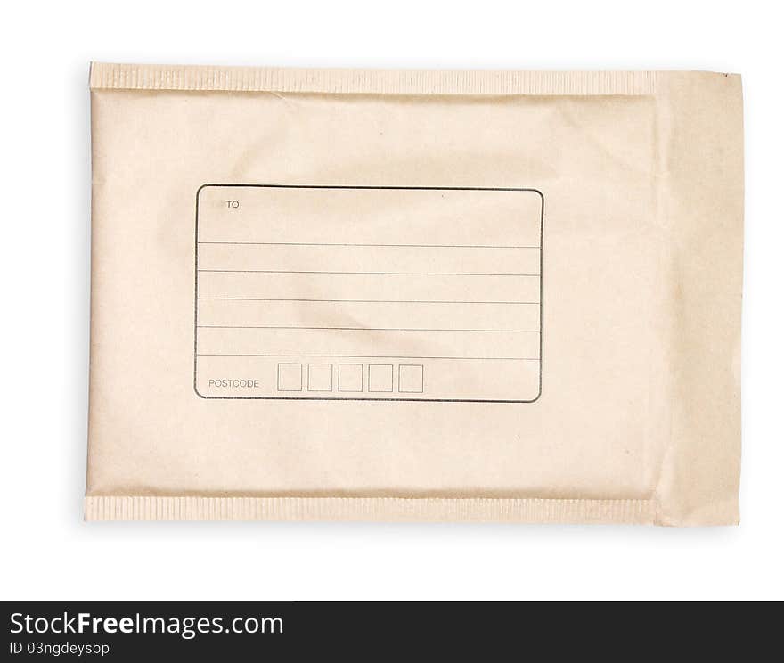 Brown Envelop letter isolate on white background