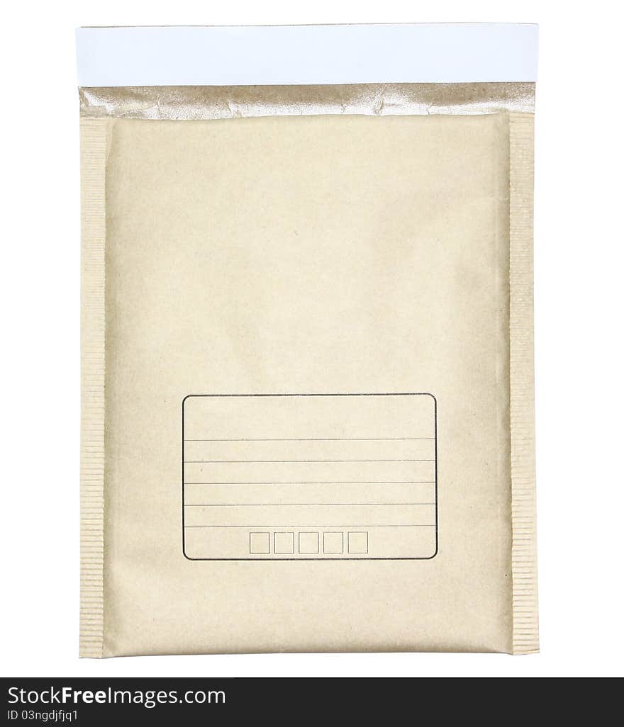 Brown Envelop letter isolate on white background