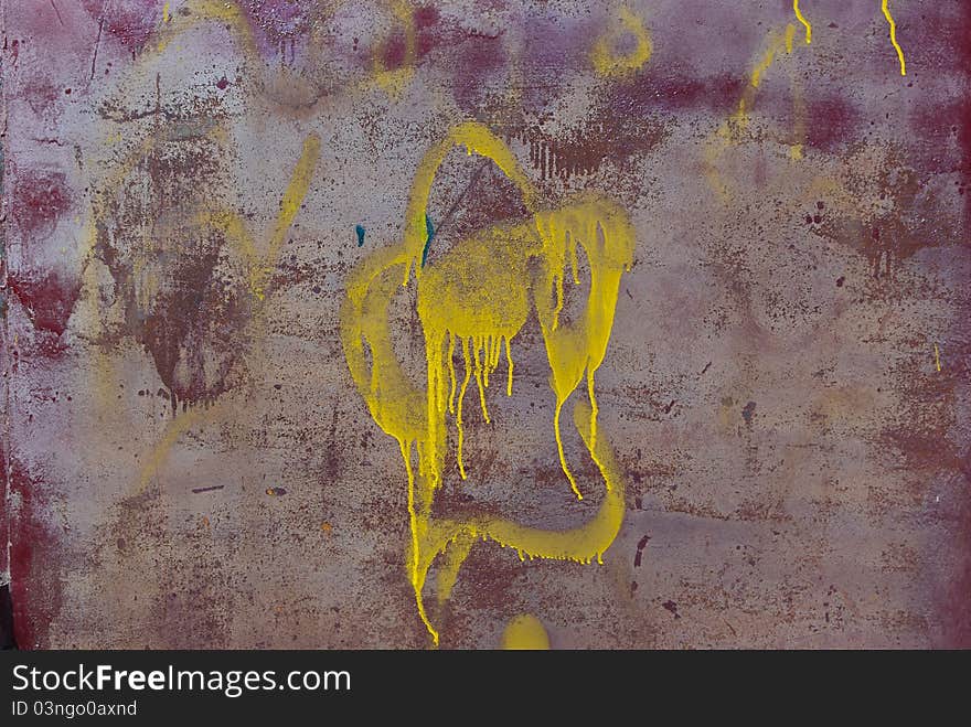 The colored paint rust background iron. The colored paint rust background iron