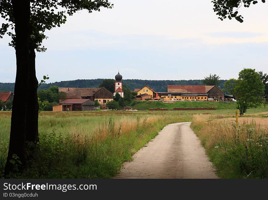 The little village Gögglbach near to Schwandorf in Bavaria. The little village Gögglbach near to Schwandorf in Bavaria