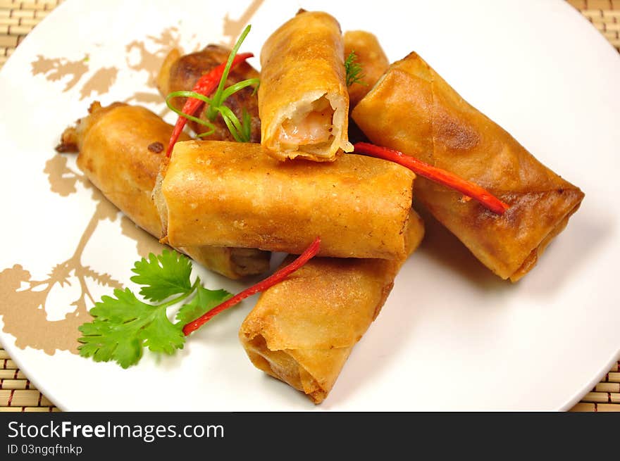 Shrimp spring rolls