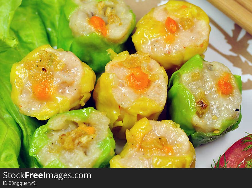 Shumai or chinese steamed dumpling