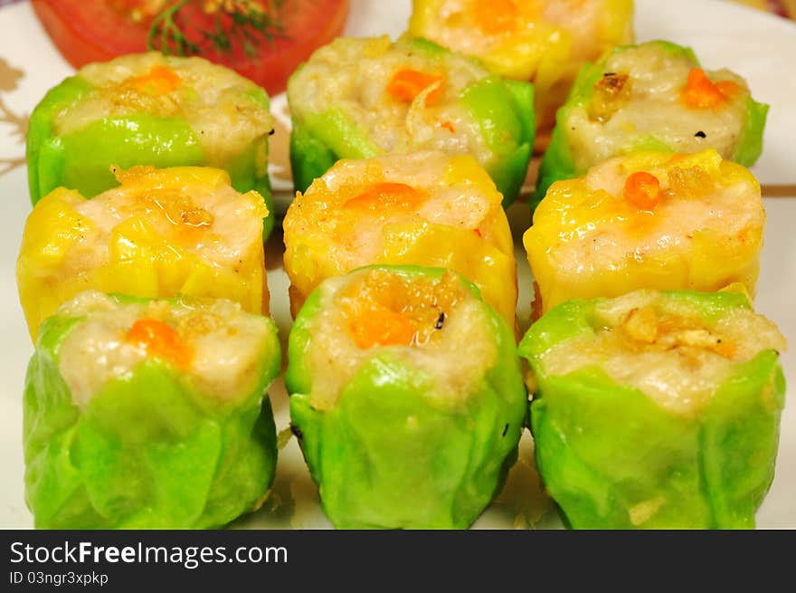 Shumai or chinese steamed dumpling