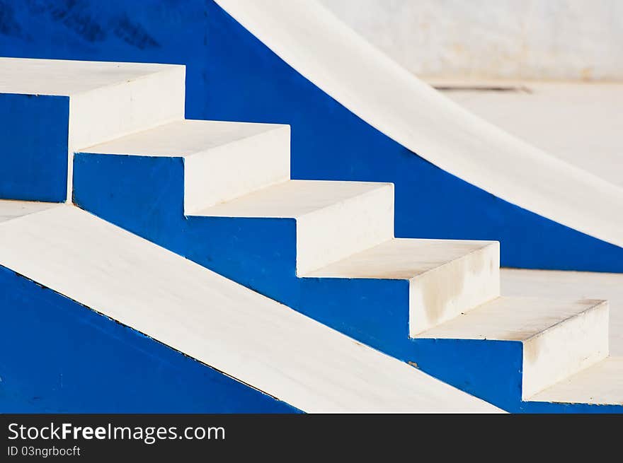 Row of ramps for skateboarding sport. Row of ramps for skateboarding sport