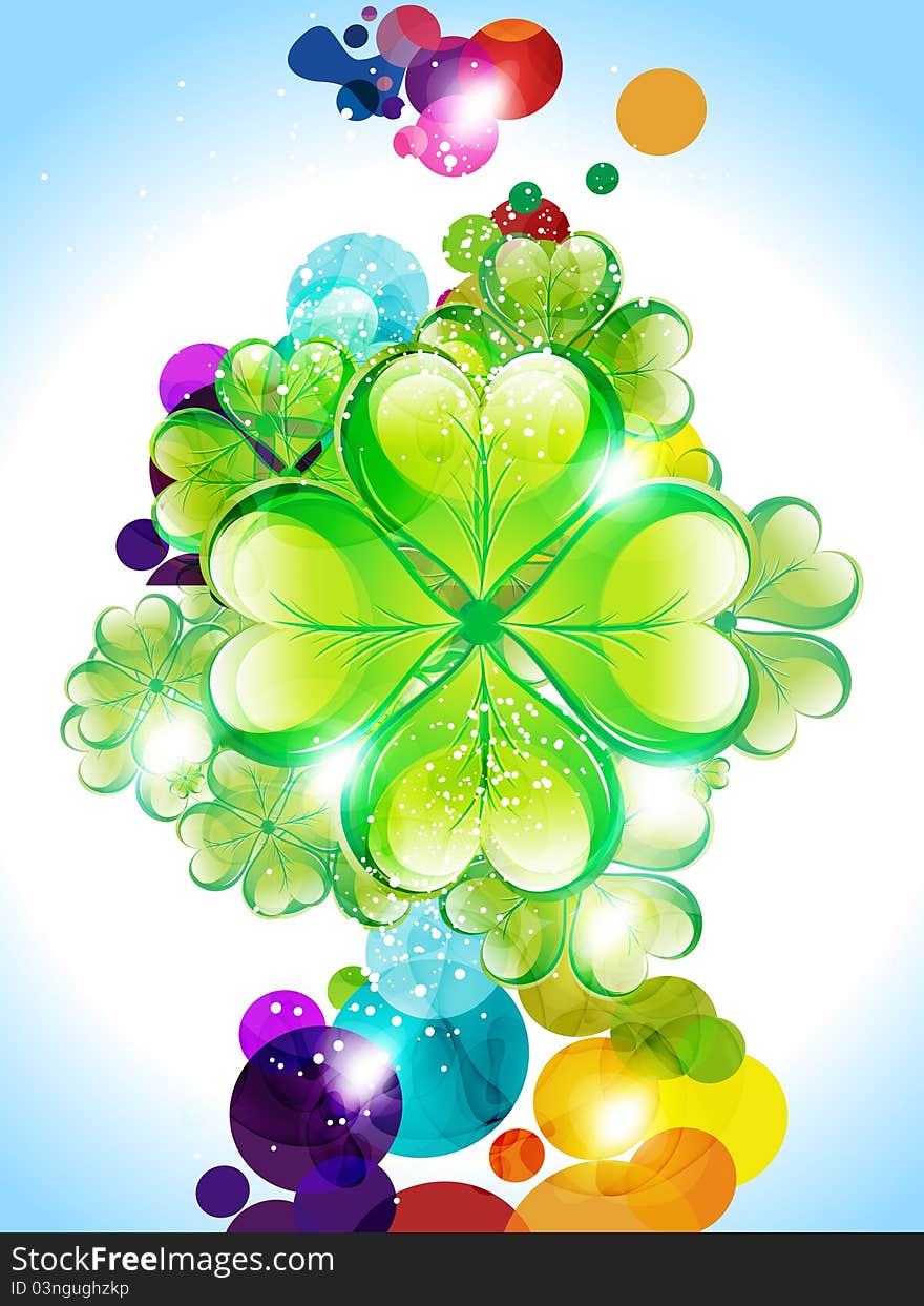 Abstract colorful  sant patrick background