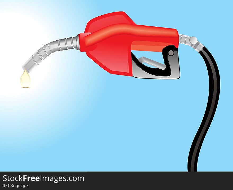 Abstract fuel petrol pump handle illustration