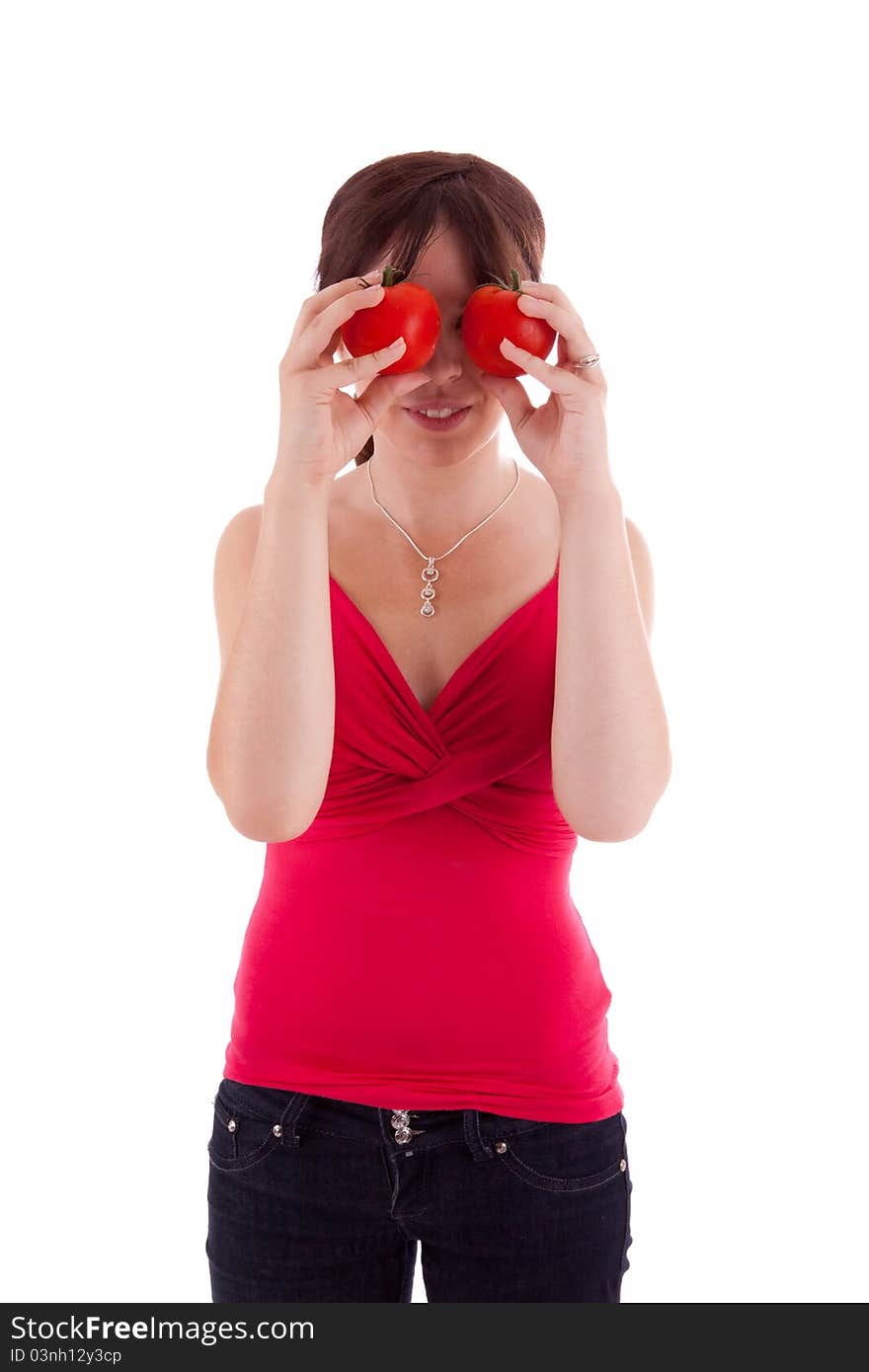 Young Woman with vegetables