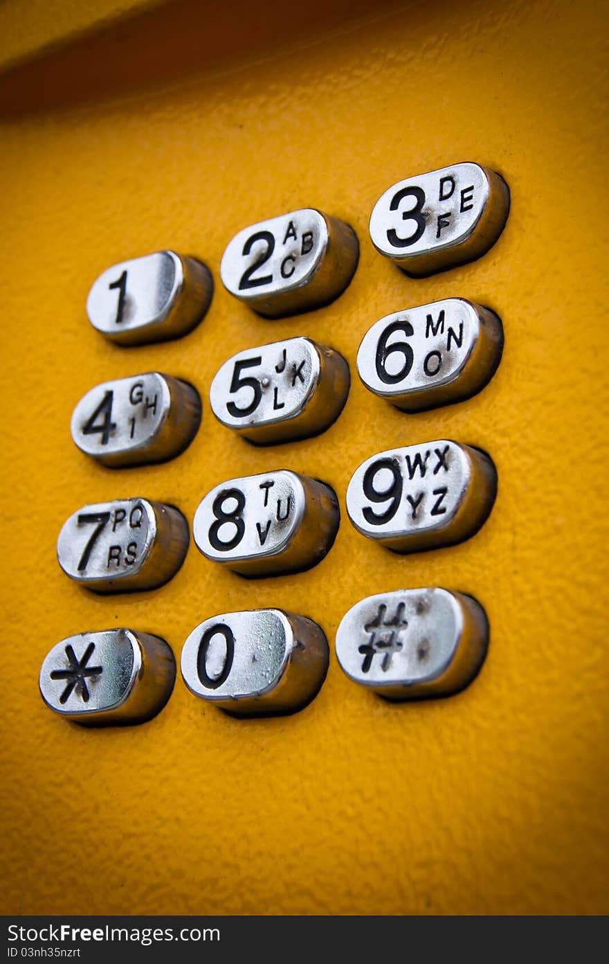 Telephone keyboard in public phone