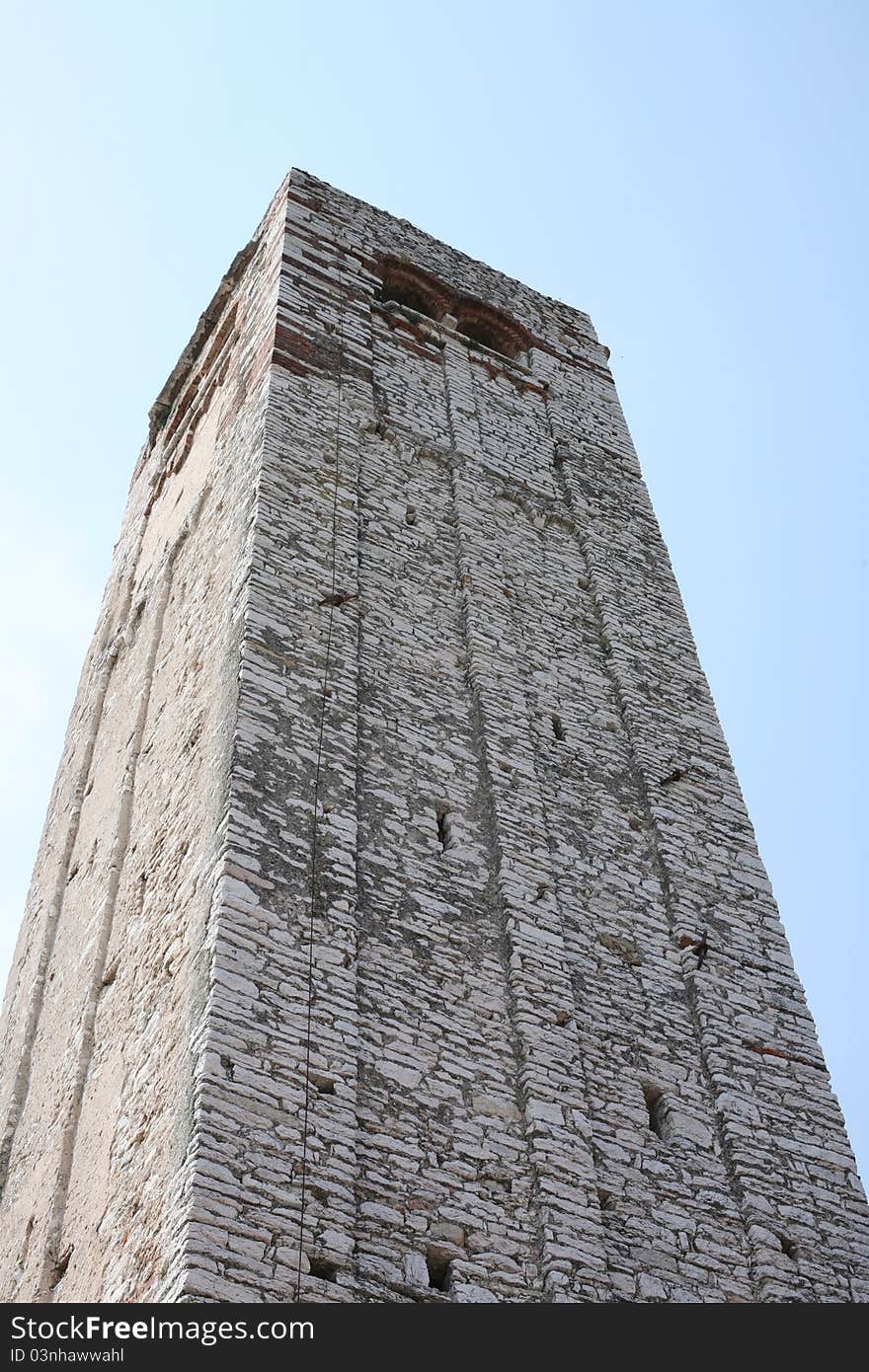 The bell tower of the Romanesque church of San Giorgio