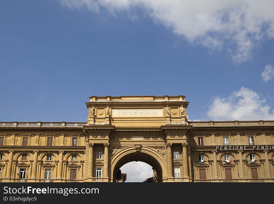 Piazza Della Republicca In Florence