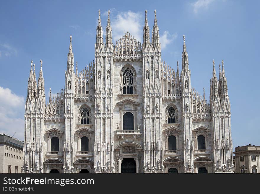 Cathedral in Milan in Italy