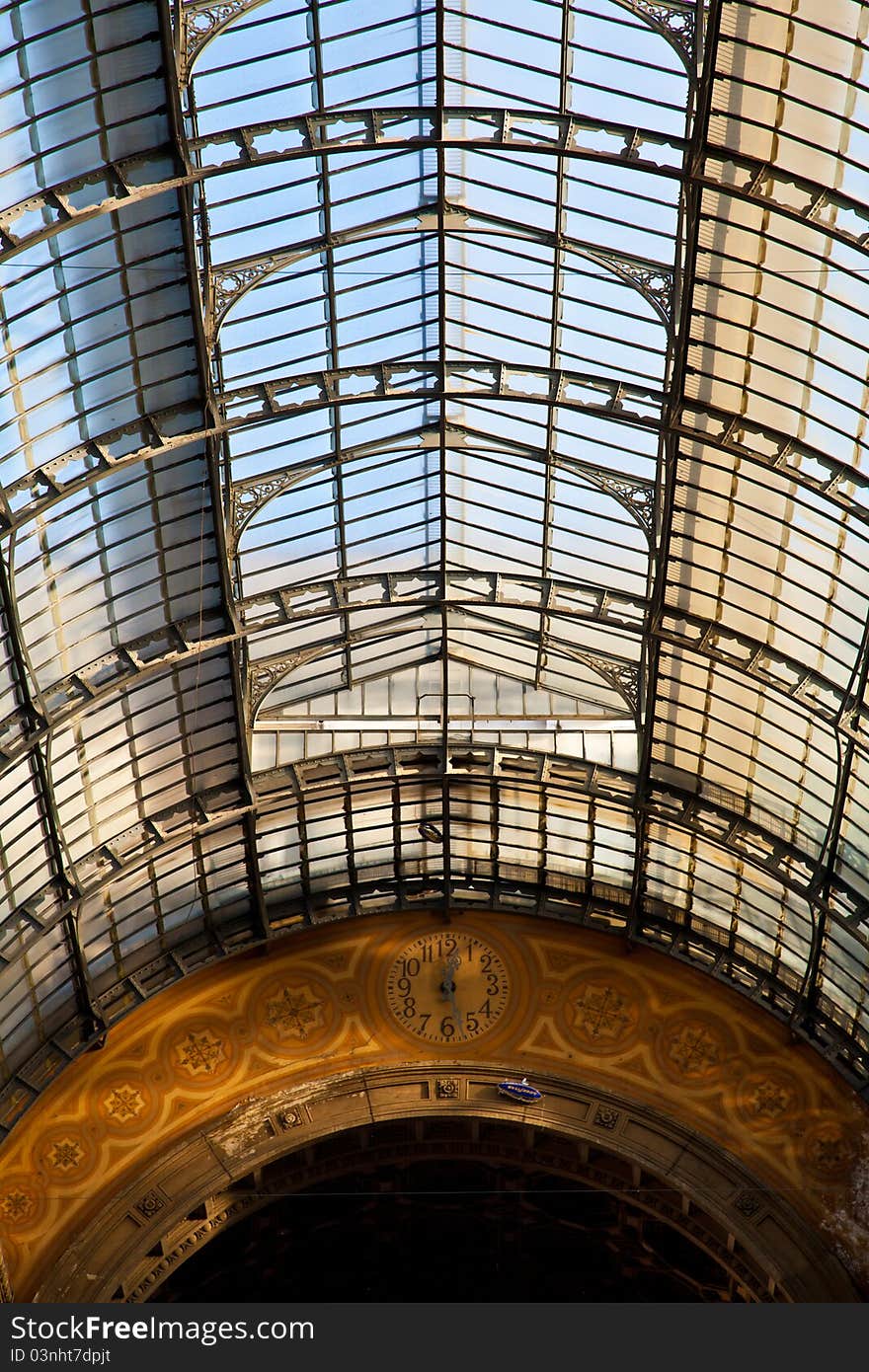 The Galleria Vittorio Emanuele II is a covered double arcade formed of two glass-vaulted arcades at right angles intersecting in an octagon, prominently sited on the northern side of the Piazza del Duomo in Milan. The Galleria Vittorio Emanuele II is a covered double arcade formed of two glass-vaulted arcades at right angles intersecting in an octagon, prominently sited on the northern side of the Piazza del Duomo in Milan.