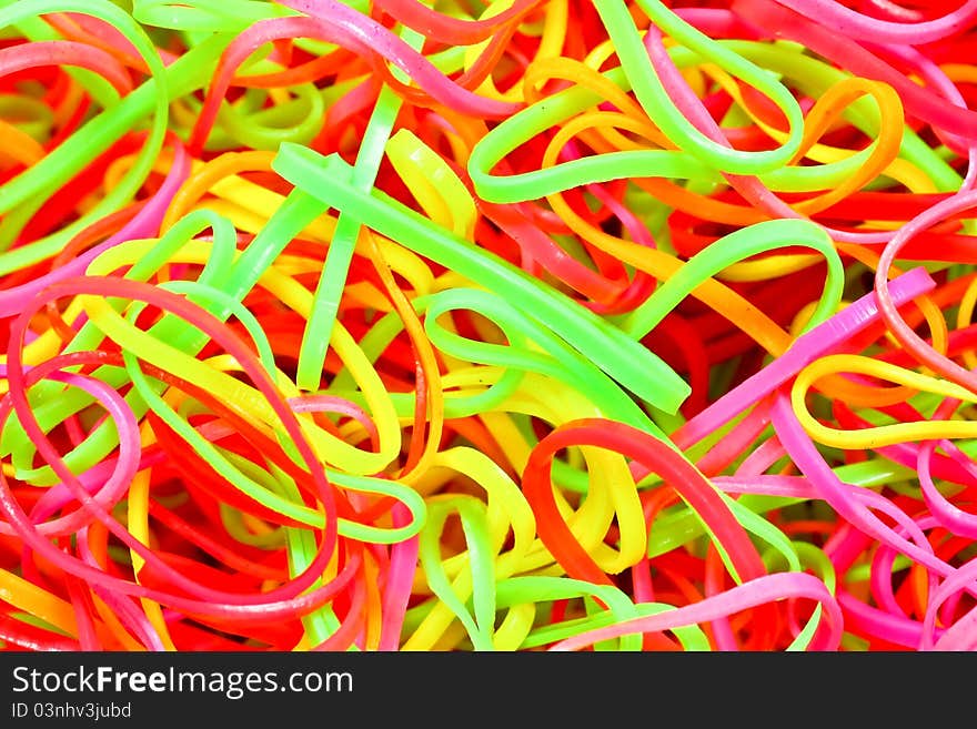 Colored elastic bands