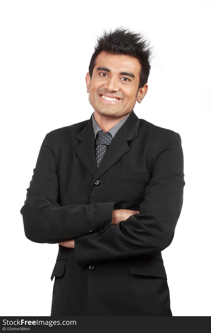 Portrait of young businessman smiling