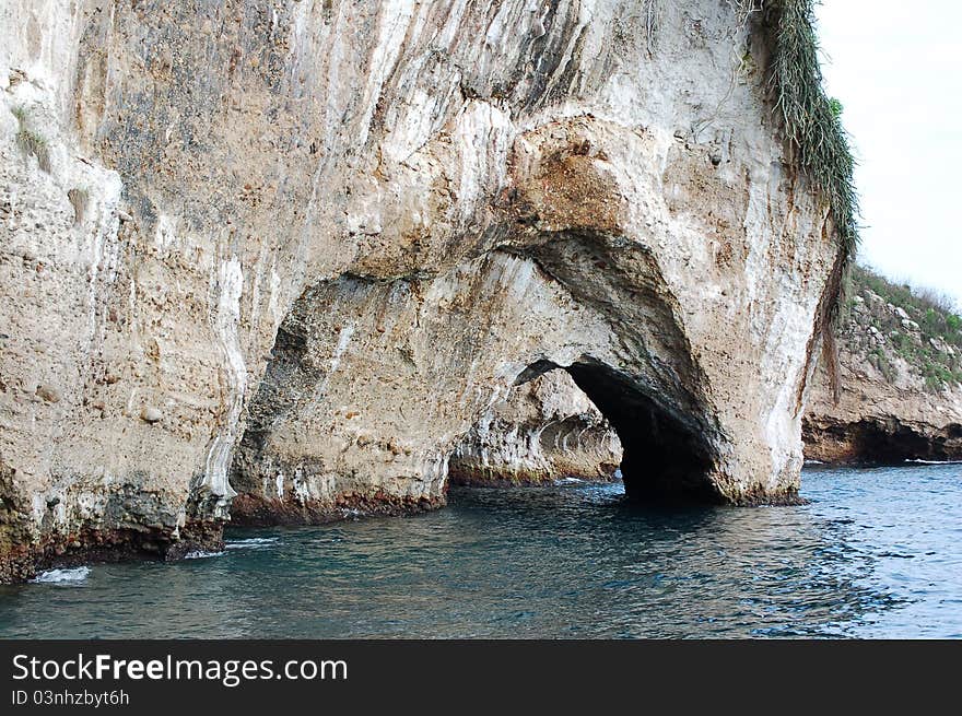 Stone arch at pacific sea. Stone arch at pacific sea