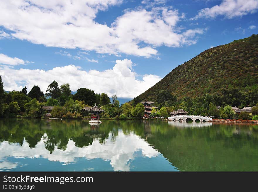 The Black Dragon Pool at Lijiang,Yunnan. The Black Dragon Pool at Lijiang,Yunnan