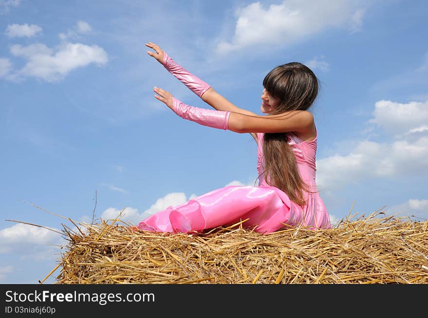 A girl in a field